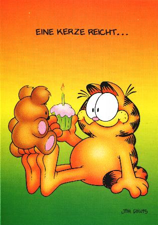 Garfield Kerze Geburtstag